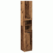 Helloshop26 - Armoire de salle de bain vieux bois rangement spacieux 32 x 34 x 188,5 cm en bois d'ingénierie marron 02_0050982 - marron Bois massif 3