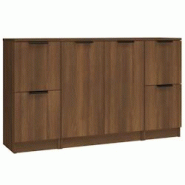 Helloshop26 - Buffet bahut commode armoire meuble de rangement organisateur cuisine salle de séjour salons 3 pcs bois d'ingénierie 02_0037091 - 3000 Helloshop26 - Buffet bahut commode armoire meuble de rangement organisateur cuisine salle de séjour salons 3 pcs bois d'ingénierie 02_0037091 - 3000