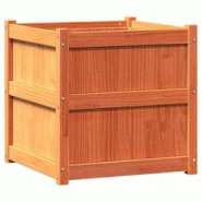Helloshop26 - Jardinière bac lit surélevé plantes fleurs jardin terrasses lot de 2 cire bois de pin massif marron 02_0039065 - 3000218009915 Helloshop26 - Jardinière bac lit surélevé plantes fleurs jardin terrasses lot de 2 cire bois de pin massif marron 02_0039065 - 3000218009915