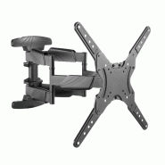 KIMEX - Support mural TV articulé écran 23''-75" -bras 4,9-48,2 cm - noir plastique 3700685428119