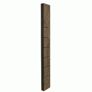 Montant Totem 6 rainures 10x30x245 cm - chêne marron romantique