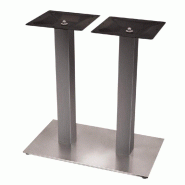 Piètement double Entry Ht72 acier inox brossé p. Table intérieure 110x70cm maxi