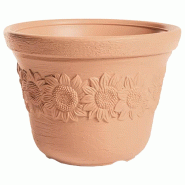Prosperplast - Pot SUNNY 60 L - 57x57x43,5 cm, coloris Brique - orange plastique polypropylène ZA3037