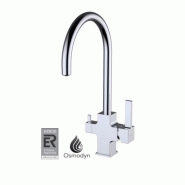Robinet 3 voies PLAT col de cygne - Mitigeur avec EcoNature, certifications ACS, AENOR et NF - livré avec 3 flexibles Robinet 3 voies PLAT col de cygne - Mitigeur avec EcoNature, certifications ACS, AENOR et NF - livré avec 3 flexibles