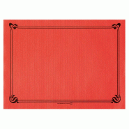 Set de table en pure cellulose 48g/m2 rouge avec liseré 31x43cm - par 2000
