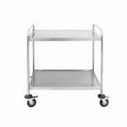 Skyrainbow Chariot de service, 2 niveaux, 80x50x94 - argenté inox THS2R85 Skyrainbow Chariot de service, 2 niveaux, 80x50x94 - argenté inox THS2R85