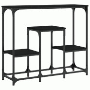 Table console noir 89,5x28x76 cm bois d'ingénierie Modèle Orion Élégance - 833383