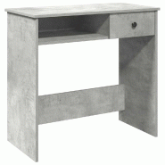 VidaXL Bureau Gris béton 80x40x75 cm Aggloméré Modèle Vega Office Bois - 860475