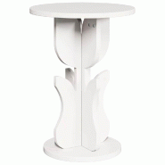 VidaXL Table basse Blanc 39,5 x 39,5 x 53,5 cm Bois massif en pin Modèle Terra Nature - 873557