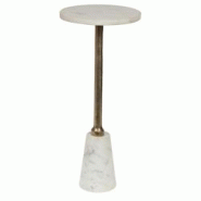 Bout de canapé Clyde en blanc - Rond Marbre Amadeus 25x25 cm - blanc 3520071971605 Bout de canapé Clyde en blanc - Rond Marbre Amadeus 25x25 cm - blanc 3520071971605