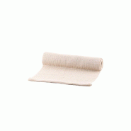 Chemin de table coton gaufré ivoire 26cm x 3m