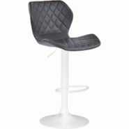 CLP Tabouret de bar Cork en similicuir Blanc/Noir - noir polyester 313190 CLP Tabouret de bar Cork en similicuir Blanc/Noir - noir polyester 313190