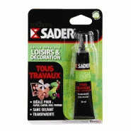 Colle réparation spéciale loisirs &amp; décoration SADER, 30ml