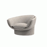 Fauteuil lounge LUNA - Ecru granit