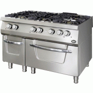 Fourneau gaz sur four électrique - gamme 900 - 6 feux (F6G9FE120LP) AFI collin-lucy