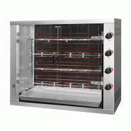 Grill rôtissoire électrique compacte - 4 broches - 24 poulets | GGM