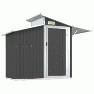 Helloshop26 - Abri de jardin cabane cabanon maison de stockage remise extérieur hangar outils robuste 270 x 130 x 208,5 cm acier 02_0022210 - 3000208