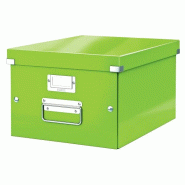 LEITZ Lot de 6 Boîte de rangement Click & Store Wow, format A4, coloris vert métallique - vert 60440054