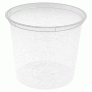 Pot injecté micro-ondable en PP 700ml Ø11,5x10cm par 500