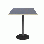 RestooTab - Table Rome 60x60cm bleu fes fenix chants couleur bois - bleu Bois manufacturé TB-ROM-6060M-BL.FES-BOI