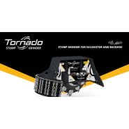 Rogneuse de souches hydraulique CANGEO TORNADO 2 - gamme pour pelles de 1,5 à 18 t