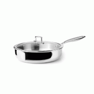 Sauteuse avec couvercle Triply Natural 24 cm -  Argent Rond Aluminium Ibili 24x24 cm - aluminium 8411922476019