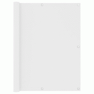 VidaXL Écran de balcon Blanc 120x500 cm Tissu Oxford Modèle Lounge Plus - blanc 134898