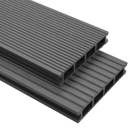Vidaxl panneaux de terrasse wpc avec accessoires 35 m² 4 m gris 274831 Vidaxl panneaux de terrasse wpc avec accessoires 35 m² 4 m gris 274831