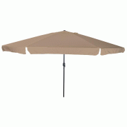 VidaXL Parasol de jardin Taupe 395 x 395 x 245 cm Polyester et Acier Modèle Solaris Concept - 42003639
