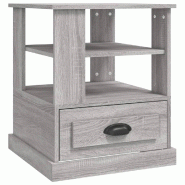 VidaXL Table d'appoint sonoma gris 50x50x60 cm bois d'ingénierie Modèle Balcon Couchant Prime - 816414