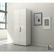 Armoire haute à portes battantes Luxury - Ofitres - Blanc_0