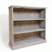Buffet Héritage - 2 étagères - Pin vieilli - L110xP39xH110cm - robustesse et authenticité