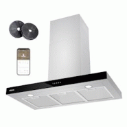 CIARRA Hotte aspirante murale 90 cm A+++ 650 m³/h avec recirculation et commande tactile via application Wi-Fi CBCS9102 - argenté inox CBCS9102 CIARRA Hotte aspirante murale 90 cm A+++ 650 m³/h avec recirculation et commande tactile via application Wi-Fi CBCS9102 - argenté inox CBCS9102