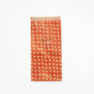 Clairefontaine Sachet de 50 pochettes kraft 50 g/m², 16x30+5cm, motif Pois sur fond rouge - rouge 394110C