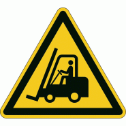 Durable Signalisation de sol adhésive Engins de manutention, jaune/noir - 173404