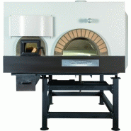 Four a pizza professionnel rotatif mixte bois/gaz