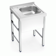 FRICOSMOS Evier avec support 1C, EI 600x600x850 mm. Dimensions de la cuve 370x340x150 mm. - 054886OST