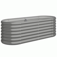 Helloshop26 - Jardinière bac lit surélevé plantes fleurs terrasse jardin de jardin acier enduit de poudre 114 x 40 x 36 cm gris 02_0039570 - 300021 Helloshop26 - Jardinière bac lit surélevé plantes fleurs terrasse jardin de jardin acier enduit de poudre 114 x 40 x 36 cm gris 02_0039570 - 300021