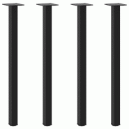 Helloshop26 - Lot de 4 pieds de table console géométriques réglables 72-74 cm en acier thermolaqué noir 02_0056753 - noir acier 3000239687512