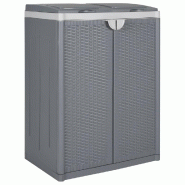 Helloshop26 - Poubelle avec 2 portes 65 x 45 x 88 cm PP gris 02_0006050 - gris 3002264599785