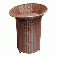 Ilot roulant plastique ossature inox - Ilot roulant plastique ossature inox -