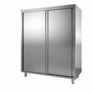 ITALCONCEPT L2G Armoire Inox, Portes Coulissantes Doublees, 2000 x 1400 x 700mm - 3616350019189