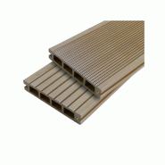 LAME TERRASSE BOIS COMPOSITE ALVÉOLAIRE DUAL - COLORIS - BEIGE CLAIR, EPAISSEUR - 25MM, LARGEUR - 14 CM, LONGUEUR - 360 CM, SURFACE COUVERTE EN M² - 0.5 LAME TERRASSE BOIS COMPOSITE ALVÉOLAIRE DUAL - COLORIS - BEIGE CLAIR, EPAISSEUR - 25MM, LARGEUR - 14 CM, LONGUEUR - 360 CM, SURFACE COUVERTE EN M² - 0.5