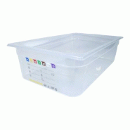 Lot de 10 Bacs Polypropylène HACCP avec couvercle transparent GN 1/1 H. 150 mm - Gastroland - transparent plastique polypropylène 3701666010675