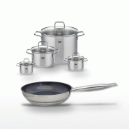Lot Poêle 28cm et 4 Faitouts Elo Profi Therm Platinum - gris inox 3176239951974