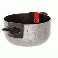 Mamù JANE2CAS2MXXXX26 Plat à four antiadhésif en aluminium avec deux poignées, 26 cm - gris aluminium JANE2CAS2MXXXX26