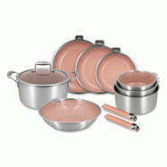 Menastyl - Lot 10 pieces aglae en acier inoxydable rose - 3256391059395