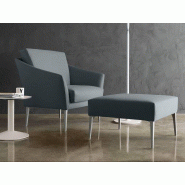 Fauteuil lounge Cross Segis pieds en acier laqué Fauteuil lounge Cross Segis pieds en acier laqué