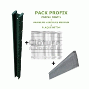 Pack profix [poteaux + panneaux rigides + plaques béton]