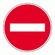 Panneau B1 Tempo - Sens interdit panneau seul